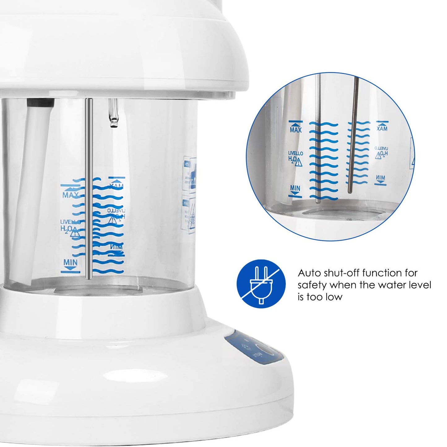 Facial Steamer, with Extendable Arm Ozone Table Top Mini Spa Face Steamer Design For Personal Care Use At Home or Salon, White