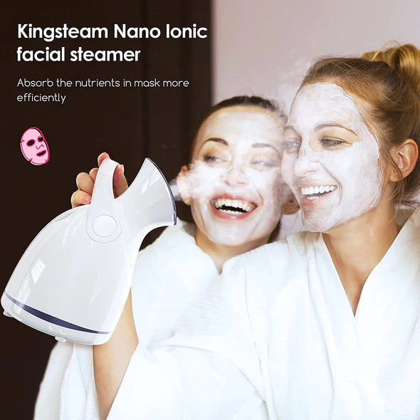 Nano Ionic Hot Mist Face Steamer With Aromatherapy Kit and Blackhead Removal Tools