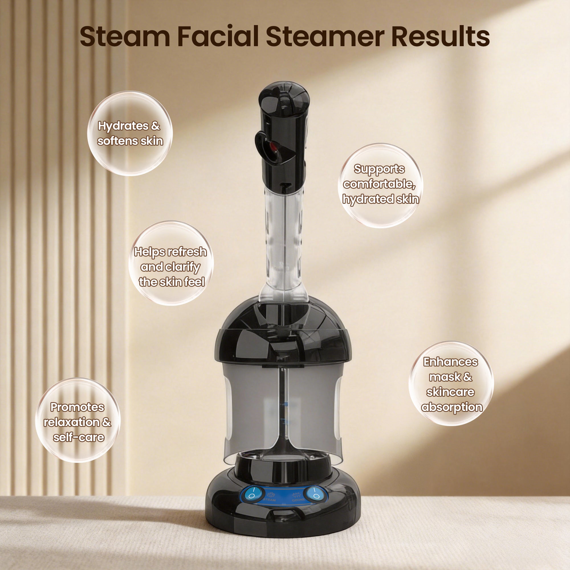 2 in 1 Hair and Facial Steamer