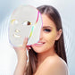 Led Face Mask Light Therapy - 7 Color Photon Blue & Red Light Maintenance Skin Rejuvenation Facial Skin Care Mask, Home Skin Care Mask for Face and Neck