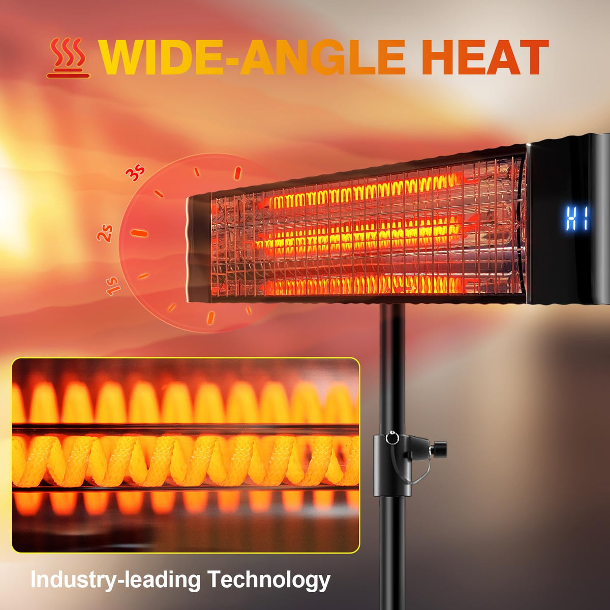 Warmth directed where you sit.