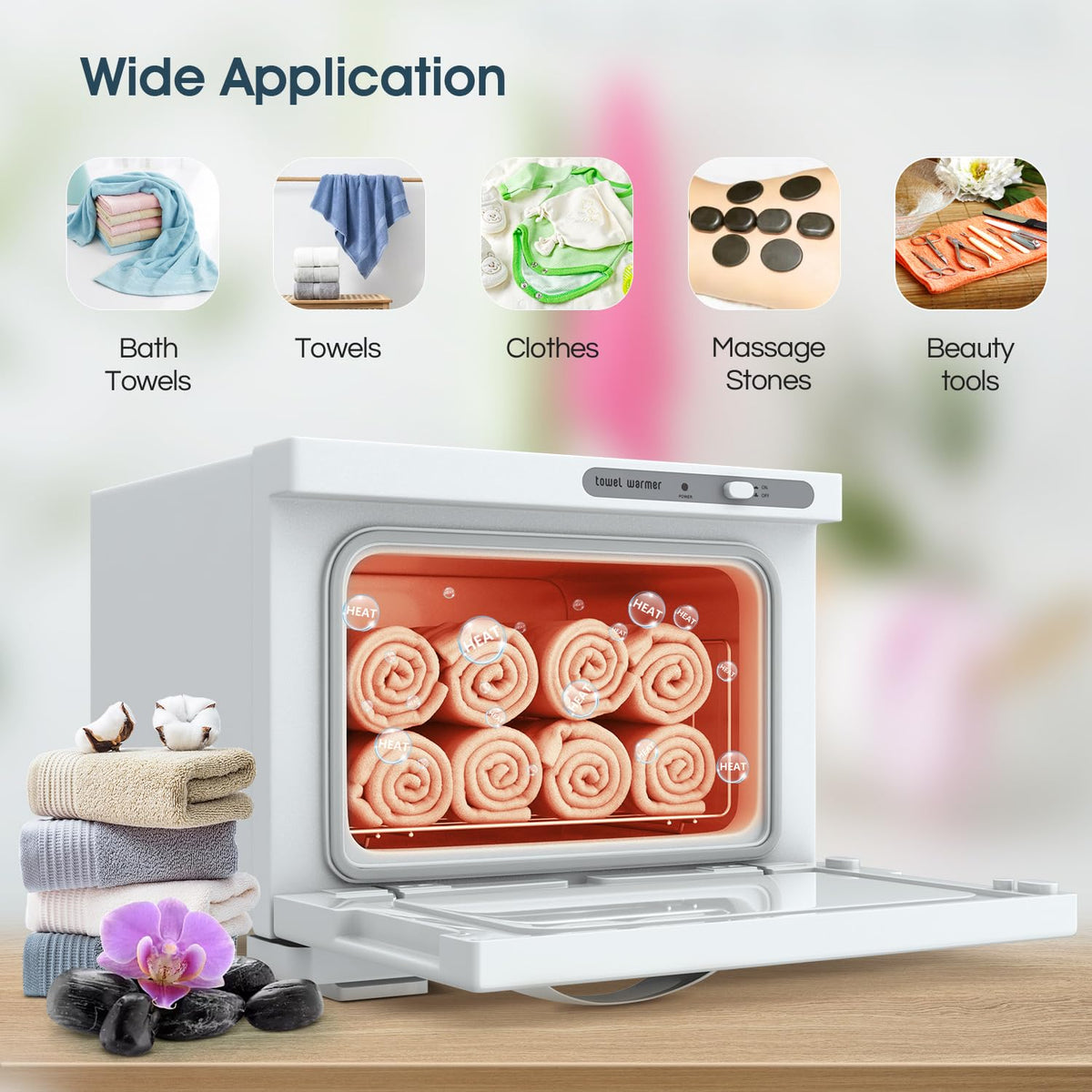 Towel Warmer Cabinet, 8L Hot Spa Small Towel Warmer Heating Use for Facial Spa, Hair Beauty, Salon Equipment and Home