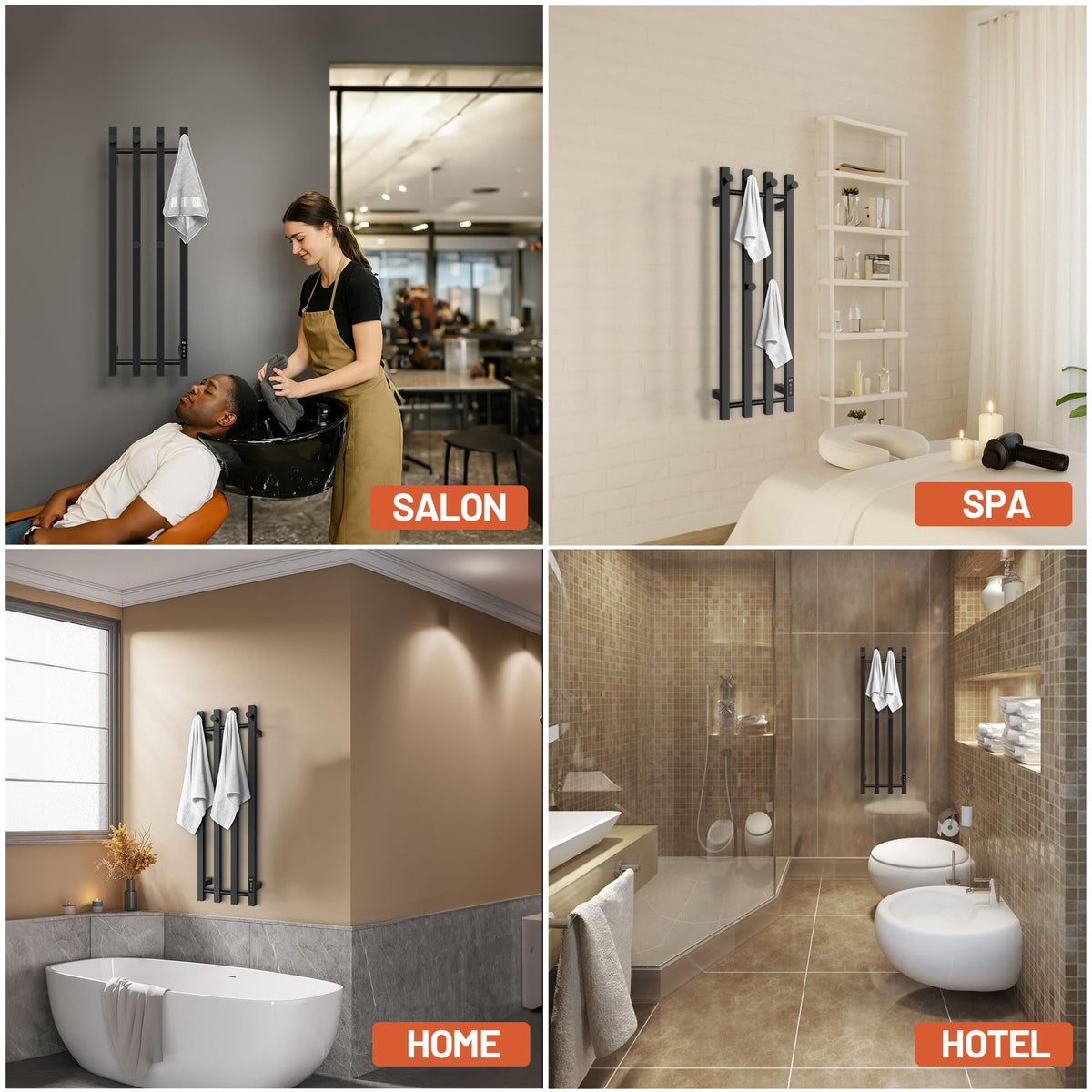 Paraheeter Towel Warmer, Towel Warmer Rack, Heated Towel Racks for Bathroom, Towel Heater, Towel Dryer, Wall Mounted, CSA Certified