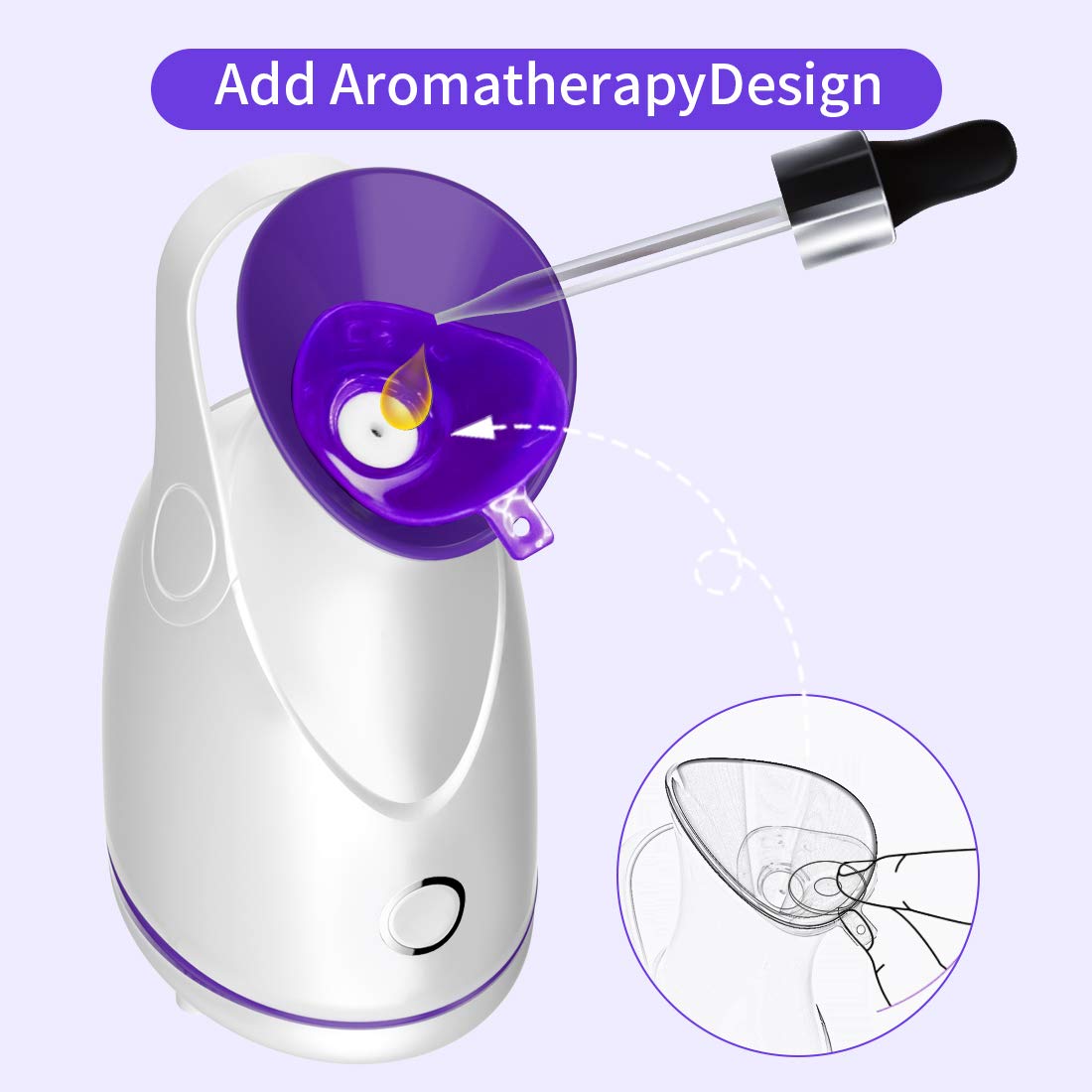 Face Steamer, Kingsteam Nano Ionic Portable Home Facial Steamer Design for Facial Spa at Home.