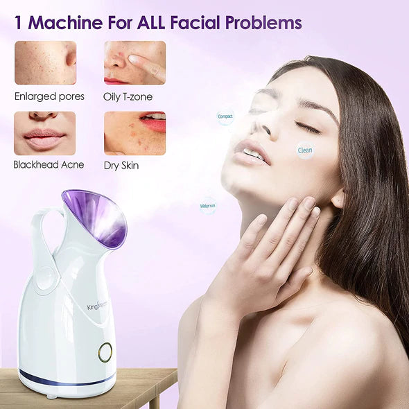 Nano Ionic Hot Mist Face Steamer With Aromatherapy Kit and Blackhead Removal Tools